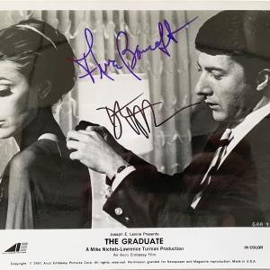 Photo of The Graduate 1967 Anne Bancroft and Dustin Hoffman signed movie photo