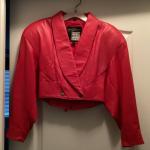 Red leather dress and jacket