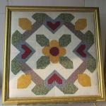 Lot 355: Pretty Quilt Block in Frame, About 21" Square