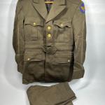 Vintage WWII WW2 US Military Khaki Green Uniform Jacket & Pants Air Corps Army P