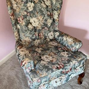 Photo of Floral Wingback chair