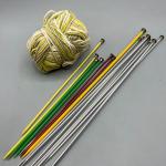 Mixed Lot of Vintage Knitting Crochet Needles and Small Ball of Yarn