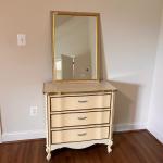 Vintage French Provincial Style Dresser + Mirror