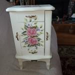 Thomas Pacconi Classics Jewelry Armoire Music Box with Hand Painted Roses
