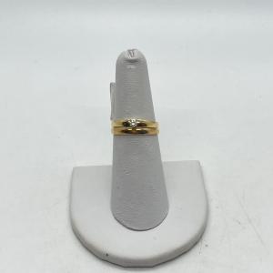 Photo of LOT 52: 2.7 gtw 10k PC Yellow Gold Diamond Engagement Ring / Wedding Band Set sz