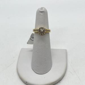 Photo of LOT 58: 14K Gold Diamond Cluster Ring - Size 5 - 2.8 gtw