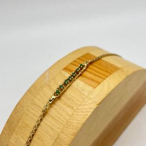 Photo of LOT 63: 14K Gold Emerald Bracelet  3gtw