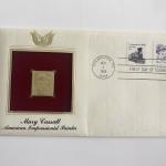 Mary Cassatt American Impressionist Painter Gold Stamp Replica First Day Cover