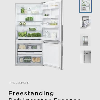 Photo of Fisher & Paykel refrigerator bottom freezer