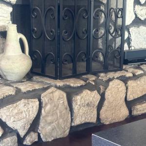 Photo of Fireplace screen from Restoration hardware 