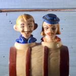 1041JO - couple salt and pepper, nodders in barrel holder