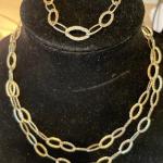 925 multilayer necklace and matching bracelet