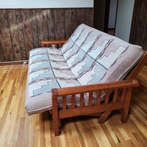 Photo of Wood Futon Frame and Removable Cover Matress