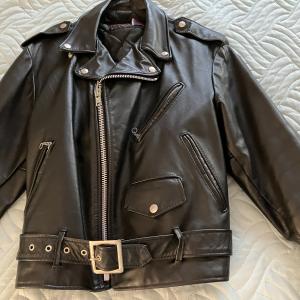 Photo of Black leather Biker Jacket