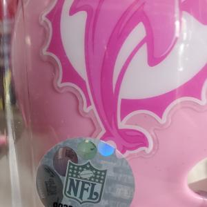 Photo of Mini-Helmet Miami Dolphins Pink Logo Breast Cancer Awareness