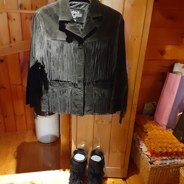 Photo of Black Suede Frontier Jacket and Boots