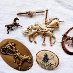Unique vintage horse/unicorn lot