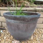 Large Dark Brown Plastic Patio Home Garden Flower Planter