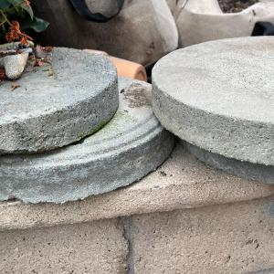 Photo of Lot of Round Cement Garden Outdoor Home Stepping Stones