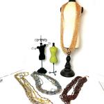 1232 Lotof Three Mannequins and Joan Rivers Necklaces
