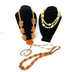 1219 Wooden Necklace Lot