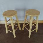 Two Thomasville Wooden Bar Stools (B2-BBL)