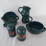 Always Azul Pottery Green Glazed Stoneware Dishes (B2-BBL)