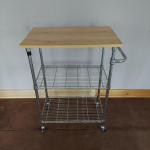Wire Bakers Rack with Butcher Block Top (B2-BBL)