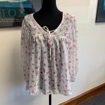 Lovely Semi-Sheer Blouse by The Cove, NWOT, Size Small, Coral Floral