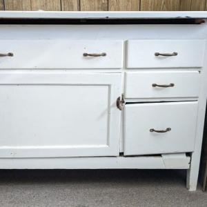 Photo of Gray's Enamel Top Kitchen Cabinet