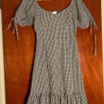 Cute little Mini Dress, by "I Saw It First", Sz XS, Black & White Gingham 
