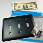 NEW FROM PACK HEAVY DUTY METAL X3 SWITCH PLATE