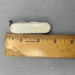 Small White Vintage Multi Tool Utility Pocket Knife