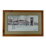 Limited Edition "Main Street Hudson Ohio" Watercolor Double-Signed Print by Crai