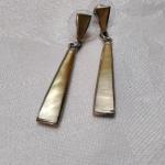 Antique Gold Mother of Pearl 925 Earrings