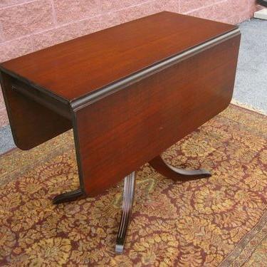 Photo of Vintage Mahogany Duncan Phyfe Style Drop Leaf Table