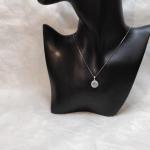Aquamarine and White Sapphire 18" 925 Necklace