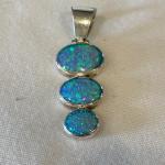925 & blue stone pendant
