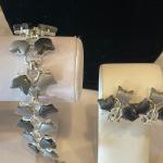 Grey bracelet and clip on set