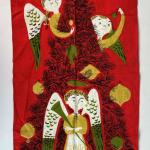 mid century modern holiday fabric design TAMMIS KEEFE NOEL ANGELS TEA TOWEL 