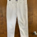 Classy White Jeans by NYDJ, Made in USA, Pure Quality, Sz 8, Tapered to Ankle