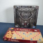 LOT 198 GAME OF THRONES MONOPOLY AND SCRABBLE