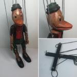 LOT 601M: Vintage Wood Duck Marionette Puppet