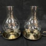 Pair of Vintage Princess House Heritage Crystal and Brass Candlestick Holder Hur