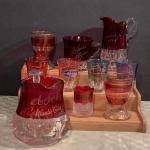 LOT 52R: Atlantic City Antique Souvenir Glass Featuring Etched Ruby Glass and Mo