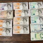 Bank Of England 20, 10, 5 and 1 Pound Note Bill