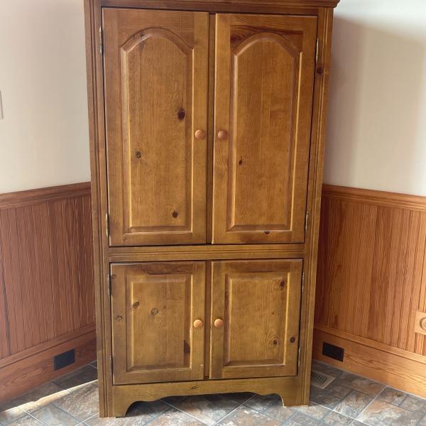 Photo of Armoire/Wardrobe/Entertainment Cabinet - Solid Pine