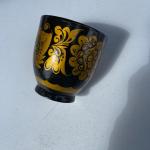 Vintage Hand Painted Khokloma Wood Cups