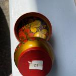 Vintage Hand Painted Khokloma Wood Bowls