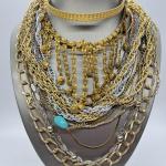 LOT 121: Gold and Silver Tone Necklaces